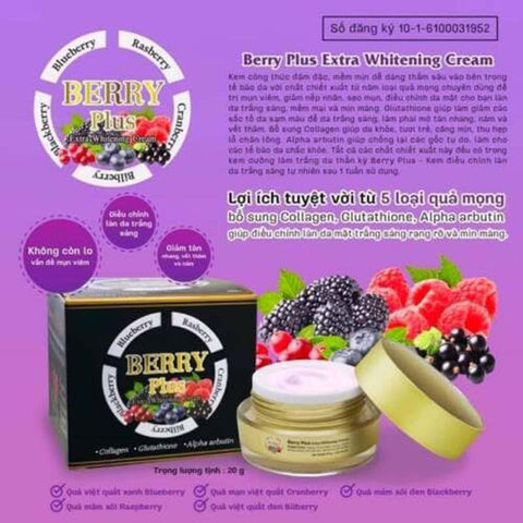 Berry plus 5x whitening cream 20gm (Thailand)