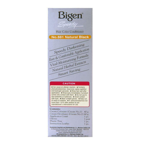 Bigen speedy [881 Natural black] hair colour 160gm (Thailand)