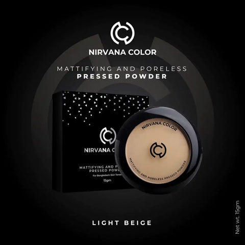 Nirvana Light Beige Pressed Powder 15gm (P.R.C)