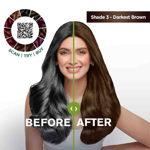 Garnier [3 Darkest brown] hair color 60gm (India)