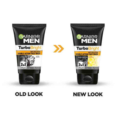 Garnier men [Turbo bright] {Shaving+cleansing} 2in1 face wash 100ml (Indonesia)