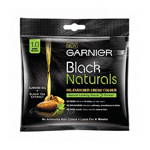 Garnier [1.0 Deep black] hair color 20gm (India)