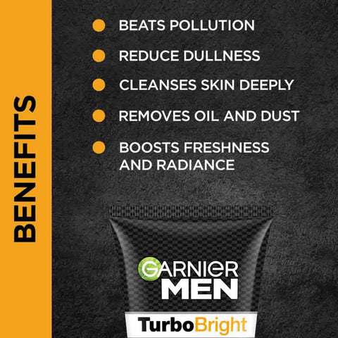 Garnier men [Turbo bright] {Shaving+cleansing} 2in1 face wash 100ml (Indonesia)