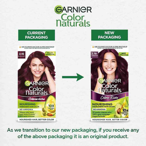 Garnier [3.16 Burgundy] hair color 60gm (India)