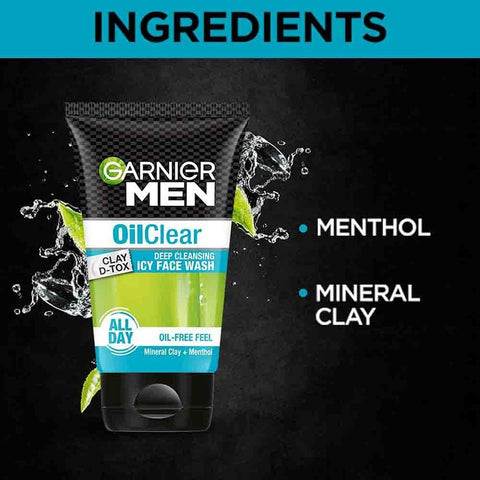 Garnier men [Oil clear] face wash 100gm (India)