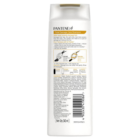 Pantene [Total damage care] shampoo 340ml (India)