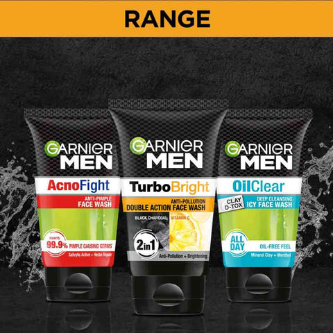 Garnier men [Turbo bright] {Shaving+cleansing} 2in1 face wash 100ml (Indonesia)