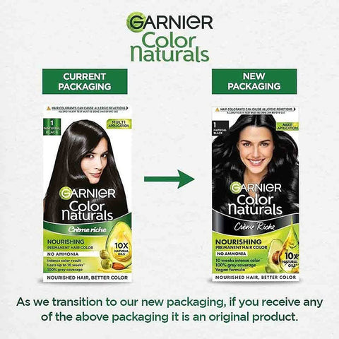 Garnier [1 Natural black] hair color 60+70gm (India)