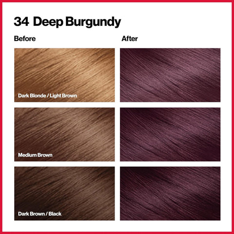 Revlon [34 Deep burgundy] hair color 130gm (Italy)