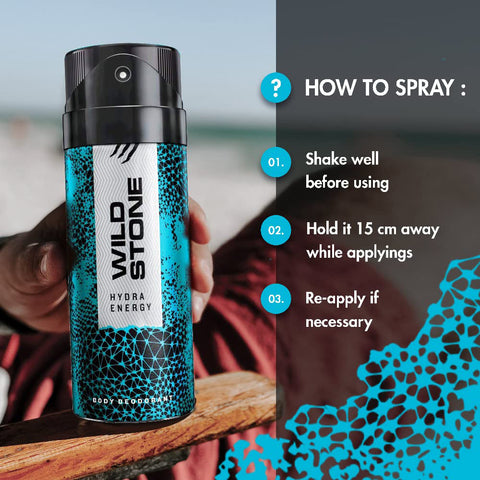 Wild stone [Hydra energy] Body deodeorant 150ml (India)