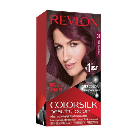 Revlon [34 Deep burgundy] hair color 130gm (Italy)