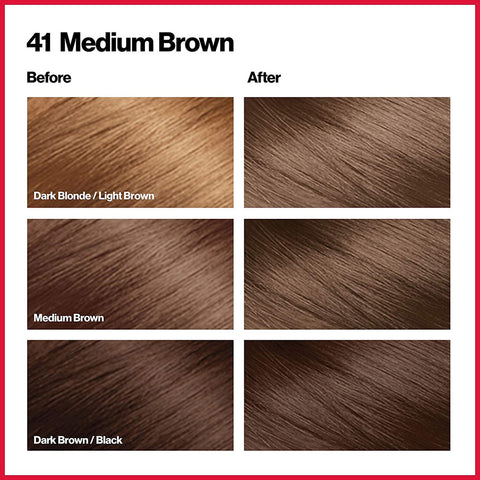 Revlon [41 Medium brown] hair color 130gm (Italy)