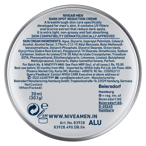 Nivea men [Dark spot] cream 30ml (India)