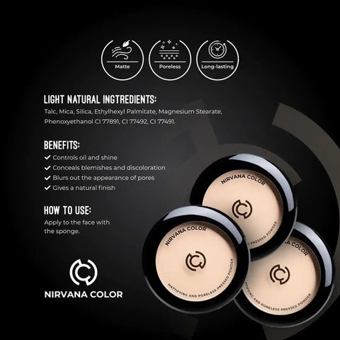 Nirvana Light Natural Pressed Powder 15gm (P.R.C)