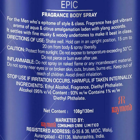 Park avenue [Epic] body spray 130ml (India)