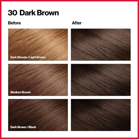 Revlon [30 Dark brown] hair color 130gm (Italy)