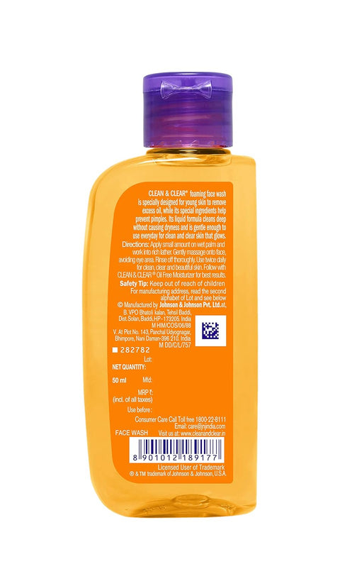 Clean & clear foaming face wash 50ml (India)