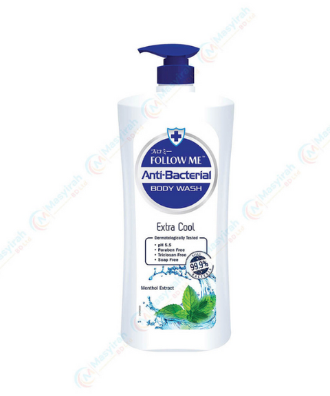 Follow me Anti-Bacterial Body wash 1000ml Extra Cool