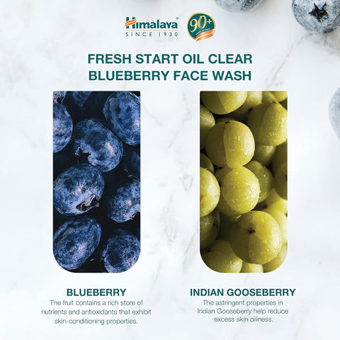 Himalaya fresh start oil clear face wash blueberry extracts 100ml (india)