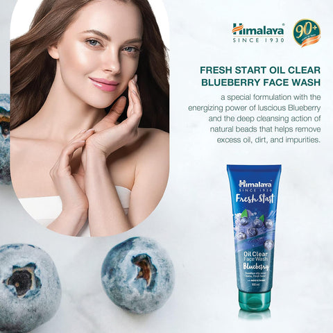 Himalaya fresh start oil clear face wash blueberry extracts 100ml (india)