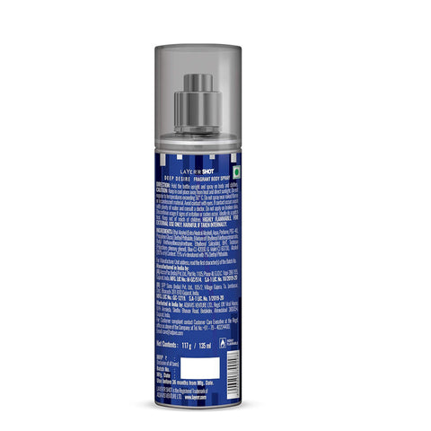 Layer'r shot [Deep desire] body spray 135ml (India)