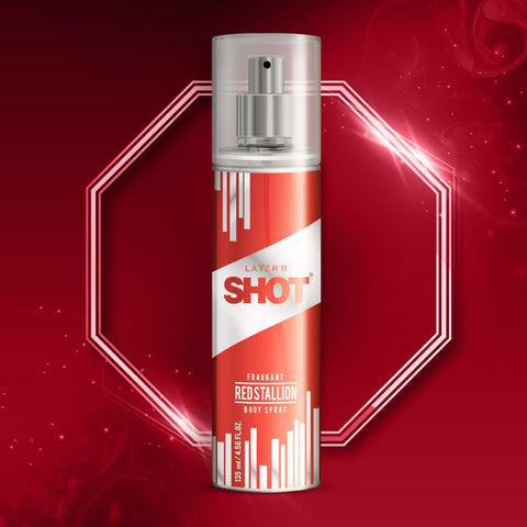 Layer'r shot [Red stallion] body spray 135ml (India)