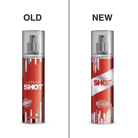 Layer'r shot [Red stallion] body spray 135ml (India)