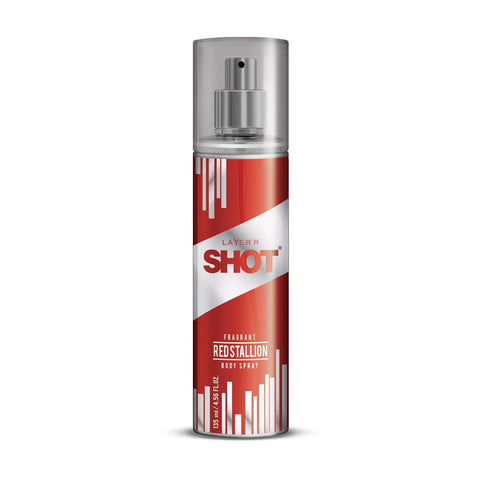 Layer'r shot [Red stallion] body spray 135ml (India)