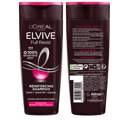 Loreal full resist shampoo 400ml (France)