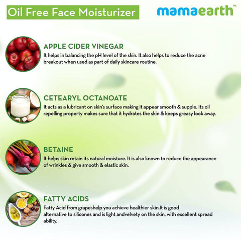 Mamaearth oil-free face moisturizer for acne-prone skin