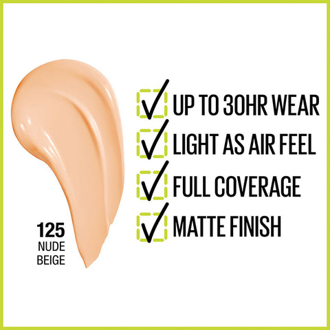 Maybelline SuperStay Full Coverage Foundation – 125 Nude Beige