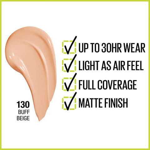 Maybelline SuperStay Full Coverage Foundation – 130 Buff Beige