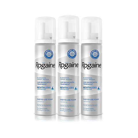 Men’s Rogaine 5% Minoxidil Foam for Hair Regrowth