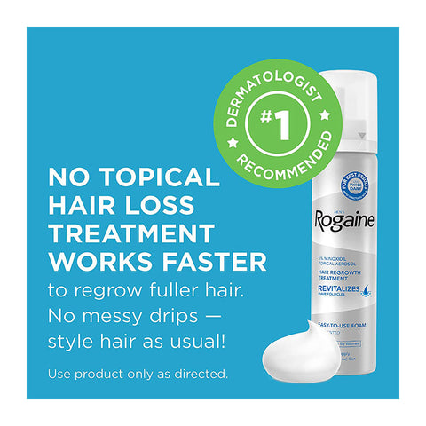 Men’s Rogaine 5% Minoxidil Foam for Hair Regrowth