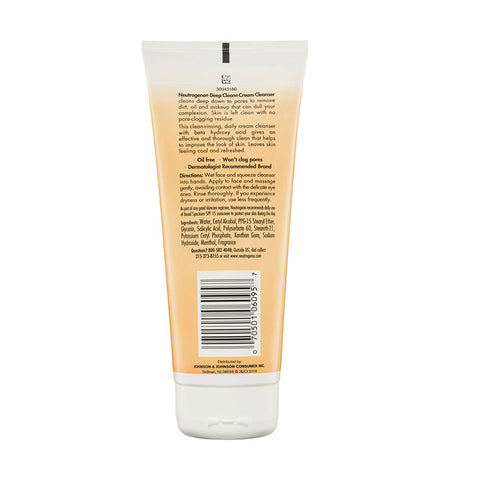 Neutrogena Deep Clean Facial Cream Cleanser