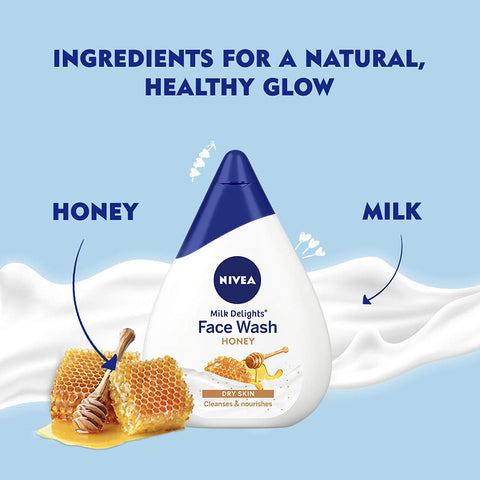 Nivea Milk Delights Face Wash Moisturizing Honey (Dry Skin)