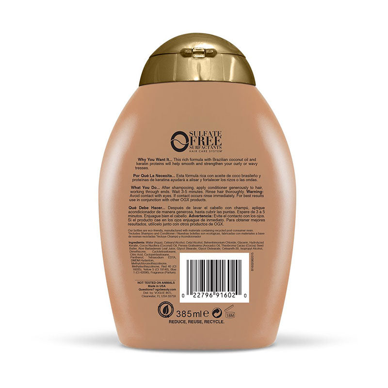 Ogx Brazilian Keratin Smooth Conditioner 385ml Bd 7199