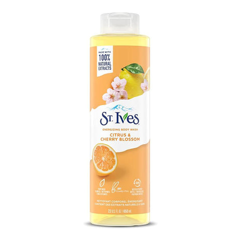 St. Ives Energizing Body Wash Cleanser Citrus & Cherry Blossom