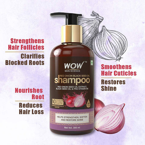 WOW Skin Science Red Onion Black Seed Oil Shampoo