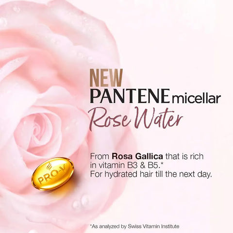 Pantene micellar [Rose water extract] shampoo 530ml (Thailand)