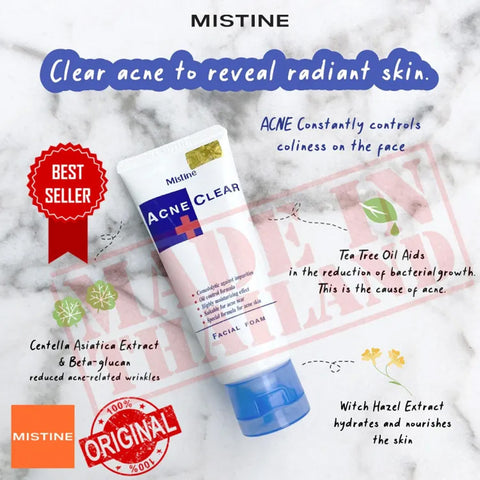 Mistine acne clear facial foam 85gm (Thailand)