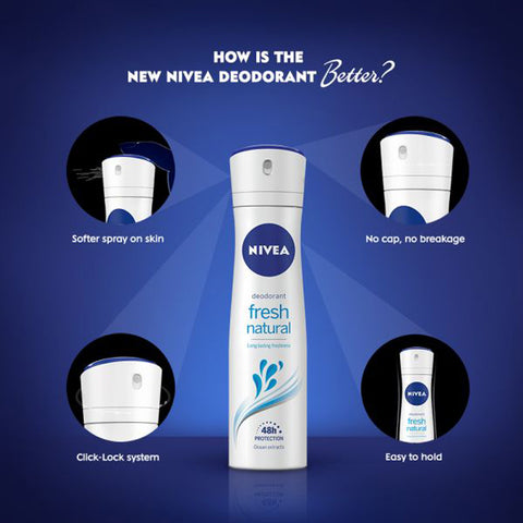 Nivea fresh natural body deodorant 150ml (Thailand)