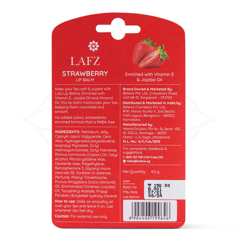 Lafz [Strawberry] lip balm (India)